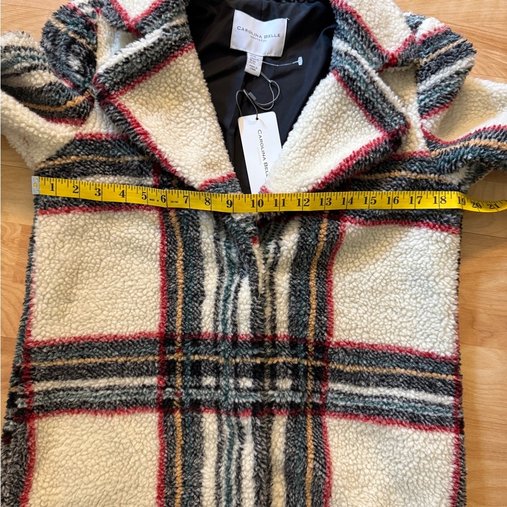 NWT Carolina Belle Montreal woman’s plaid Sherpa jacket XS - Picture 12 of 16